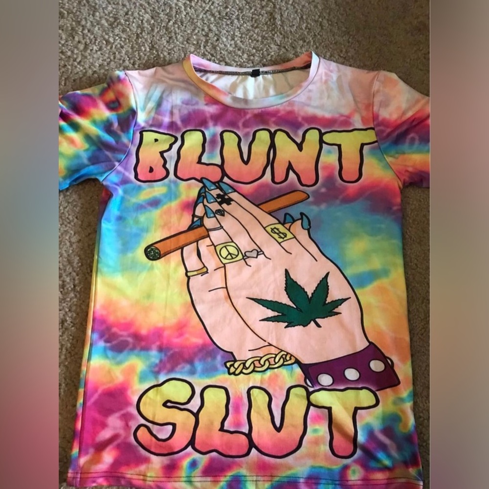 Colorful Stoner Girl Shirt